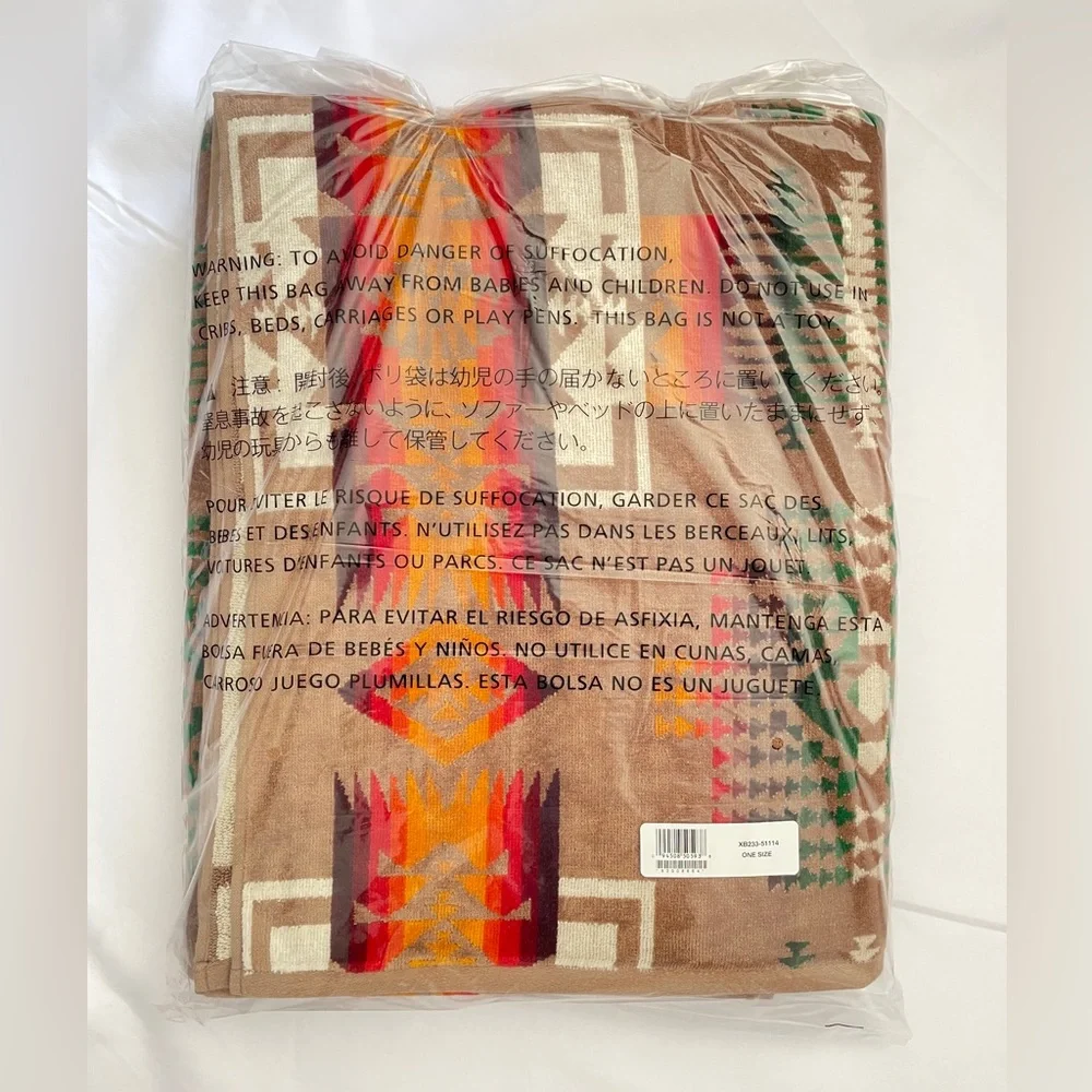 NWT Pendleton Jacquard Spa Towel Chief Joseph Beach Pool XL 40x70 Oversized